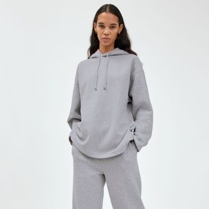 Aritizia TNA Cozy Fleece Mega Basic Hoodie -
Heather Chrome, size 2